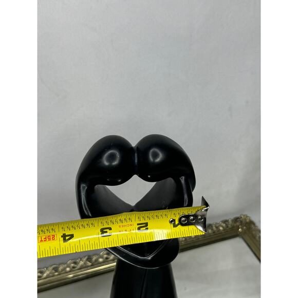 Beautiful Vintage Hand Carved Black Soapstone Figurine Lovers Made in Kenya - Picture 9 of 9